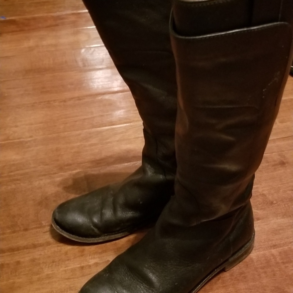 Frye Paige Black Riding Boots